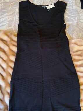 NWT WOW Couture Classic Black Ribbed Bodycon Dress